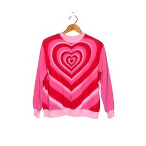 Wild Fable Heart Sweatshirt Red Pink Target XS Kawaii